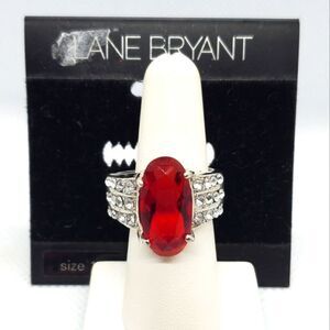 NWT Lane Bryant Silver & Red Colored Ring (11)